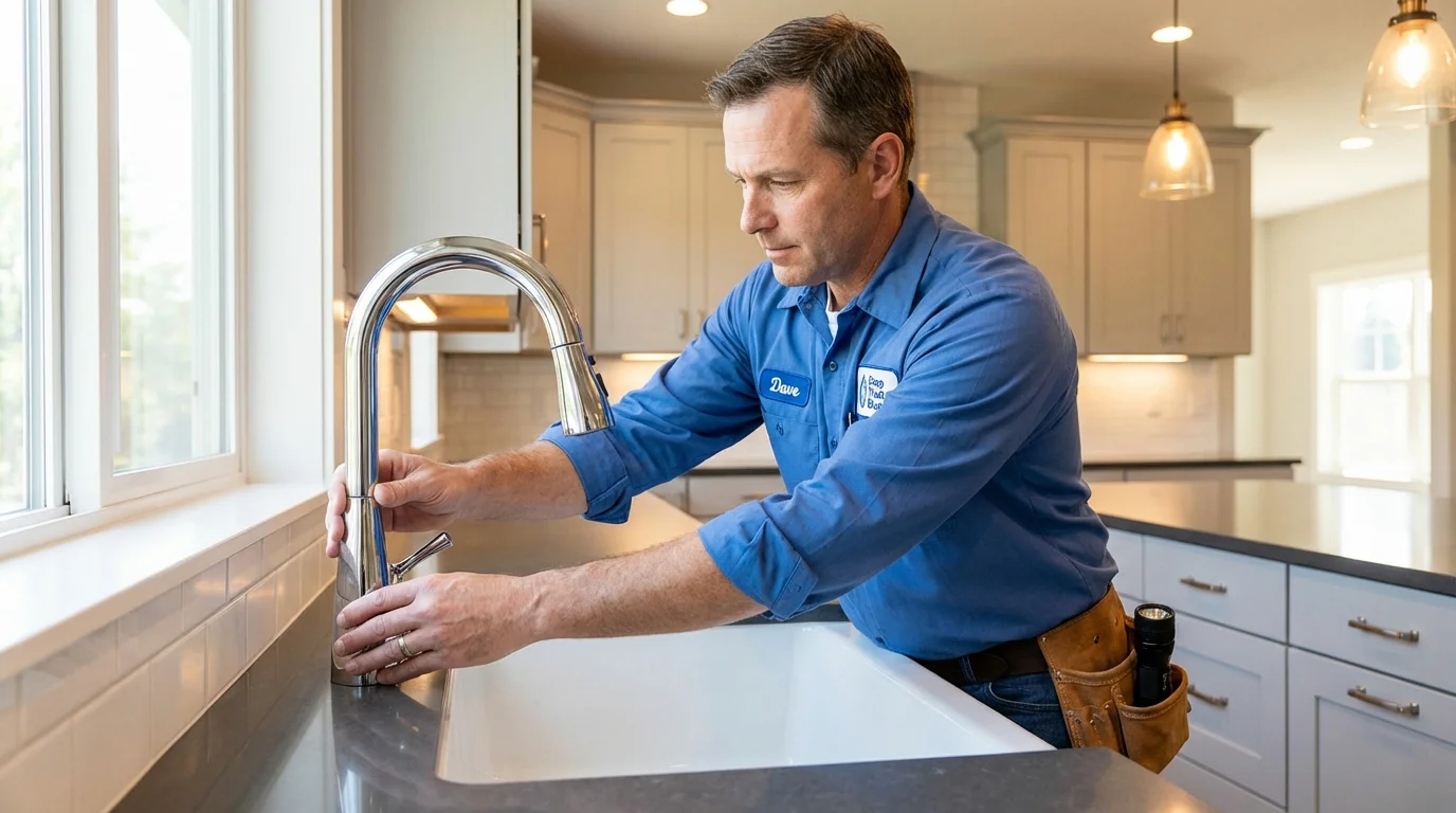 Kitchen faucet installation by Johns Plumbing LLC in Youngwood